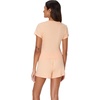 Hanes Women’s Originals 2-piece Lounge Set, Supersoft Cropped Baby Doll Tee & Sleep Shorts Loungewear Set(Mellow Peach/Mellow Peach)