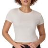 Hanes Women’s Originals Baby Doll Tee, 2-Pack, Comfywear Supersoft Rib T-Shirt, Loungewear Pack(Black/Pearl)