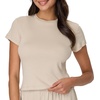 Hanes Women’s Originals Baby Doll Tee, 2-Pack, Comfywear Supersoft Rib T-Shirt, Loungewear Pack(Cocoa Butter/Mauve Mood)
