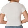 Hanes Women’s Originals Baby Doll Tee, 2-Pack, Comfywear Supersoft Rib T-Shirt, Loungewear Pack(Pearl/Stargazer Grey)