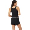 Hanes Women’s Originals Comfywear Rib Crop Tank and Sleep Shorts, 2-Piece Set(Black/Black)