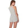 Hanes Women’s Originals Comfywear Rib Crop Tank and Sleep Shorts, 2-Piece Set(Heritage Grey Marle / Heritage Grey Marle)
