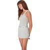 Hanes Women’s Originals Comfywear Rib Crop Tank and Sleep Shorts, 2-Piece Set(Heritage Grey Marle / Heritage Grey Marle)