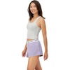 Hanes Women’s Originals Comfywear Rib Crop Tank and Sleep Shorts, 2-Piece Set(Heritage Grey Marle/Vega Violet)