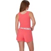 Hanes Women’s Originals Comfywear Rib Crop Tank and Sleep Shorts, 2-Piece Set(Pink Coral/Pink Coral)
