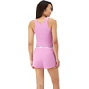 Hanes Women’s Originals Comfywear Rib Crop Tank and Sleep Shorts, 2-Piece Set(Strawberry Pink/Strawberry Pink)