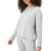 Hanes Women’s Originals French Terry Pullover, Cropped Crewneck Sweatshirt for Women, Comfywear Loungewear(Heritage Grey Marle)