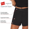 Hanes Women’s Originals Pajama Shorts Pack, 2-Pack, Comfywear Pajamas for Women Set, Loungewear Clothing, Sleep Shorts(Black/Cocoa Butter)