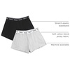 Hanes Womens Originals Pajama Shorts Pack, 2-Pack, Comfywear Pajamas for Women Set, Loungewear Clothing, Sleep Shorts(Heather Grey Marle/Black)
