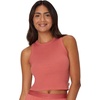 Hanes Women’s Originals Racerback Crop Tank, 2-Pack, Comfywear Supersoft Rib Cropped Tank Top Loungewear Pack(Black/Natural Cedar)