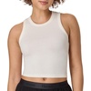 Hanes Women’s Originals Racerback Crop Tank, 2-Pack, Comfywear Supersoft Rib Cropped Tank Top Loungewear Pack(Black/Pearl)