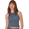 Hanes Women’s Originals Racerback Crop Tank, 2-Pack, Comfywear Supersoft Rib Cropped Tank Top Loungewear Pack(Stargazer Grey/Faded Sage Green)