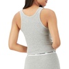 Hanes Women’s Originals Rib Crop Tank Top 2-Pack, Comfywear Stretch Cotton Cropped Top(Heather Grey Marle/Black)