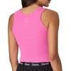 Hanes Women’s Originals Rib Crop Tank Top 2-Pack, Comfywear Stretch Cotton Cropped Top(Pink Oleander/White)