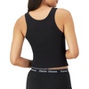 Hanes Women’s Originals Rib Crop Tank Top 2-Pack, Comfywear Stretch Cotton Cropped Top(White/Black)