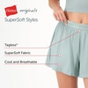 Hanes Women’s Originals Sleep Shorts, 2-Pack, Comfywear Supersoft Lounge Shorts Pack, 3.25″(Stargazer Grey/Natural Cedar)