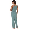 Hanes Women’s Originals SuperSoft Comfywear 2 Piece Crop Tank & Lounge Pants Loungewear Set(Faded Sage Green/Faded Sage Green)