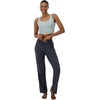 Hanes Women’s Originals SuperSoft Comfywear 2 Piece Crop Tank & Lounge Pants Loungewear Set(Soft Celadon/Asphalt)