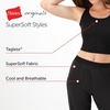 Hanes Women’s Originals SuperSoft Comfywear 2 Piece Crop Tank & Lounge Pants Loungewear Set(Soft Celadon/Asphalt)