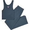 Hanes Women’s Originals SuperSoft Comfywear 2 Piece Crop Tank & Lounge Pants Loungewear Set(Stargazer Grey/Stargazer Grey)
