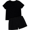 Hanes Women’s Pajama Set, Sleepwear V-Neck Tee & Sleep Shorts Loungewear(Black)