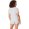 Hanes Women’s Pajama Set, Sleepwear V-Neck Tee & Sleep Shorts Loungewear(Ceramic Grey)