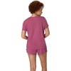 Hanes Women’s Pajama Set, Sleepwear V-Neck Tee & Sleep Shorts Loungewear(Mauve Mood)
