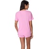 Hanes Women’s Pajama Set, Sleepwear V-Neck Tee & Sleep Shorts Loungewear(Spirited Pink)