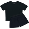Hanes Women’s Pajamas Set, Comfywear Pajamas for Women Set, Originals SupertSoft Loungewear, T-Shirt & Sleep Shorts(Black)