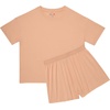Hanes Women’s Pajamas Set, Comfywear Pajamas for Women Set, Originals SupertSoft Loungewear, T-Shirt & Sleep Shorts(Mellow Peach)