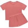 Hanes Women’s Pajamas Set, Comfywear Pajamas for Women Set, Originals SupertSoft Loungewear, T-Shirt & Sleep Shorts(Natural Cedar)