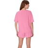 Hanes Women’s Pajamas Set, Comfywear Pajamas for Women Set, Originals SupertSoft Loungewear, T-Shirt & Sleep Shorts(Parrot Pink)