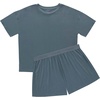 Hanes Women’s Pajamas Set, Comfywear Pajamas for Women Set, Originals SupertSoft Loungewear, T-Shirt & Sleep Shorts(Stargazer Grey)