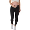 Hanes Women’s Maternity 7/8 Leggings, Stretch & Recover Pregnancy Leggings with Foldable Waistband, 25” Inseam(Black)