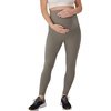 Hanes Women’s Maternity 7/8 Leggings, Stretch & Recover Pregnancy Leggings with Foldable Waistband, 25” Inseam(Cool Grey)