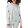 Hanes Women’s Originals French Terry Pullover, Cropped Crewneck Sweatshirt for Women, Comfywear Loungewear(Heritage Grey Marle)