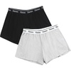 Hanes Womens Originals Pajama Shorts Pack, 2-Pack, Comfywear Pajamas for Women Set, Loungewear Clothing, Sleep Shorts(Heather Grey Marle/Black)