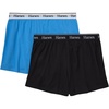 Hanes Womens Originals Pajama Shorts Pack, 2-Pack, Comfywear Pajamas for Women Set, Loungewear Clothing, Sleep Shorts(Provence Blue/Black)