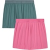 Hanes Women’s Originals Sleep Shorts, 2-Pack, Comfywear Supersoft Lounge Shorts Pack, 3.25″(Faded Sage Green/Parrot Pink)