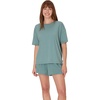 Hanes Women’s Pajamas Set, Comfywear Pajamas for Women Set, Originals SupertSoft Loungewear, T-Shirt & Sleep Shorts(Faded Sage)