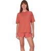 Hanes Women’s Pajamas Set, Comfywear Pajamas for Women Set, Originals SupertSoft Loungewear, T-Shirt & Sleep Shorts(Natural Cedar)