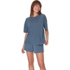 Hanes Women’s Pajamas Set, Comfywear Pajamas for Women Set, Originals SupertSoft Loungewear, T-Shirt & Sleep Shorts(Stargazer Grey)