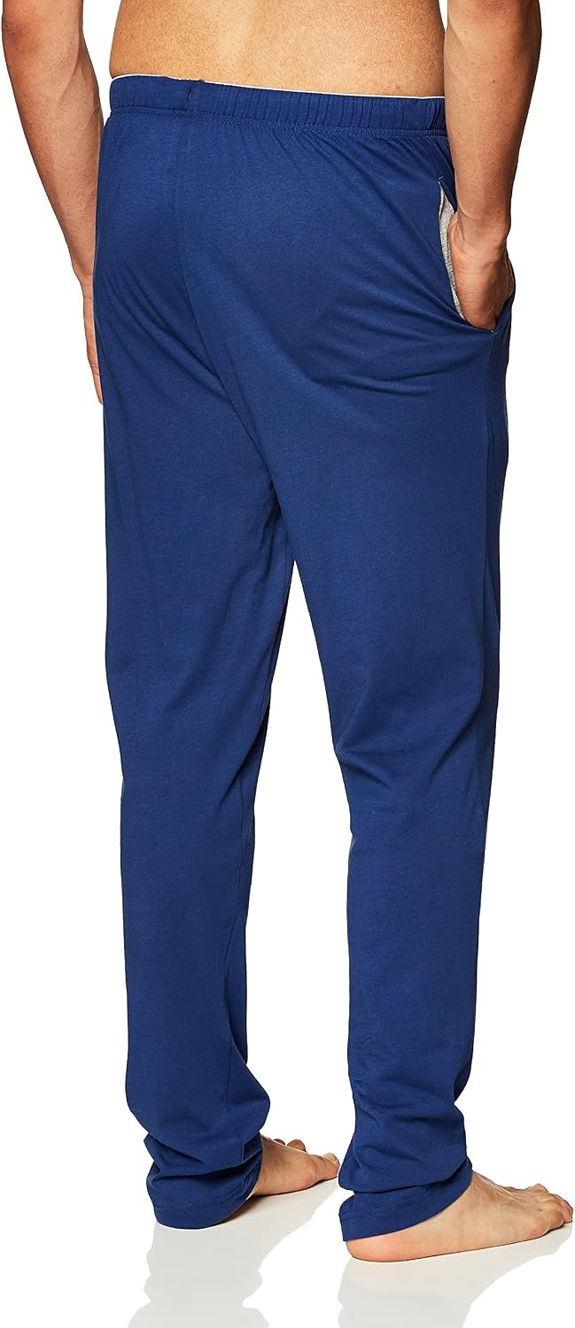 image:imageHanes Mens Solid Knit Sleep Pant With Pockets and DrawstringBlue