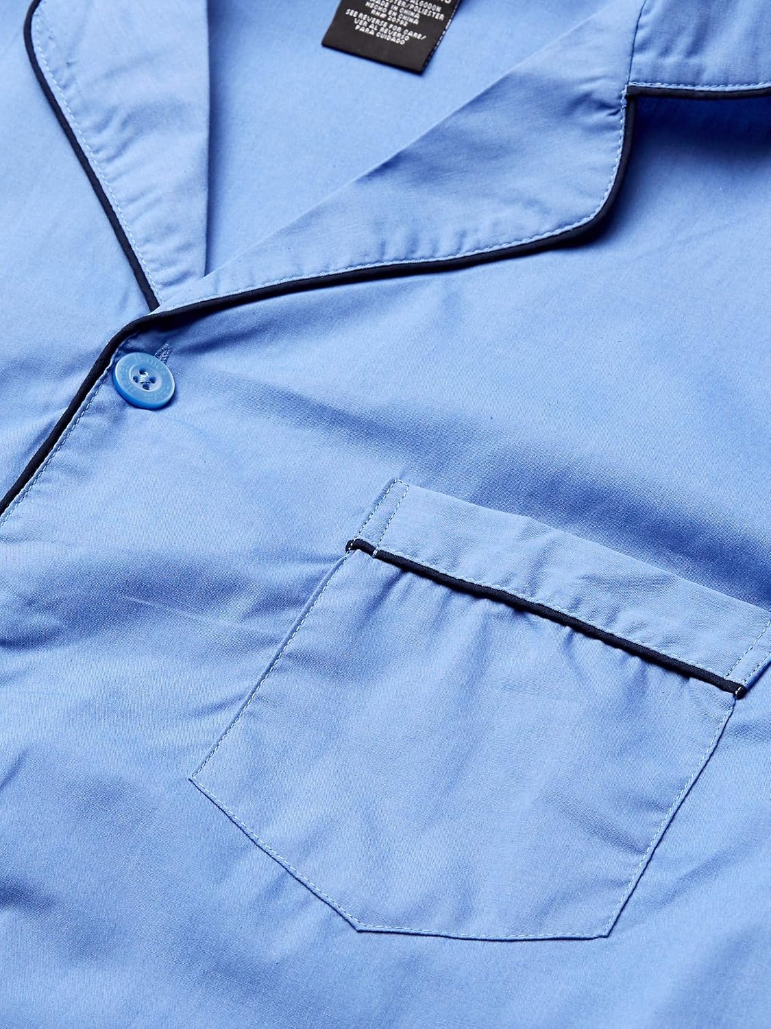 image:imageHanes Mens Woven PlainWeave Pajama SetBlue Solid