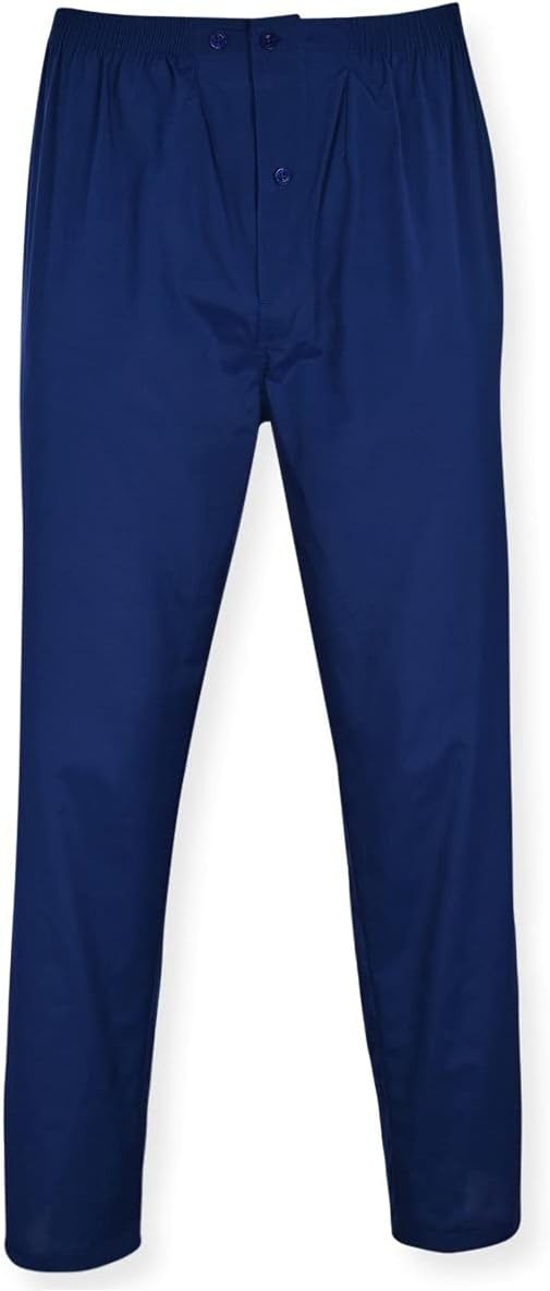 image:imageHanes Mens Woven PlainWeave Pajama SetNavy Heather