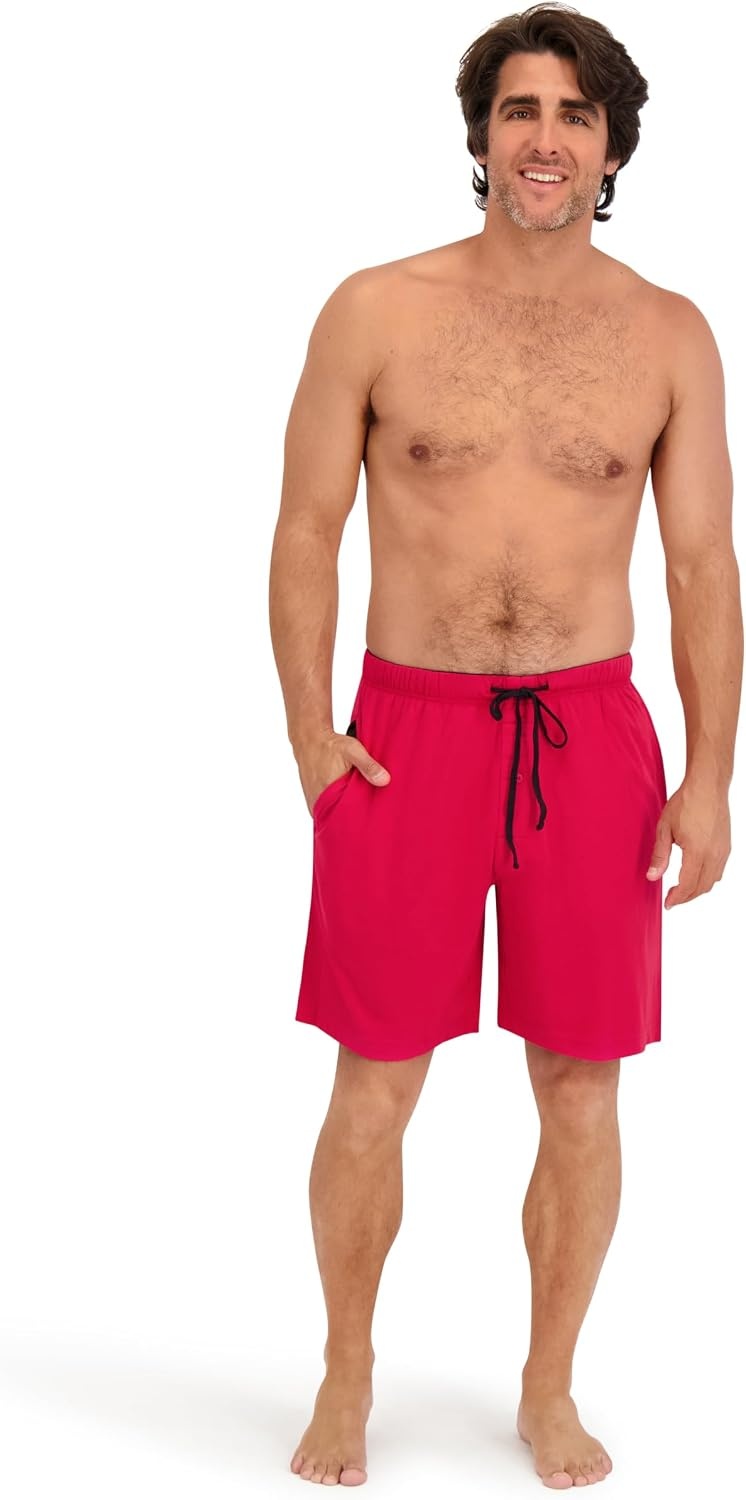 image:imageHanes Mens Woven ShortBiking RedBlack