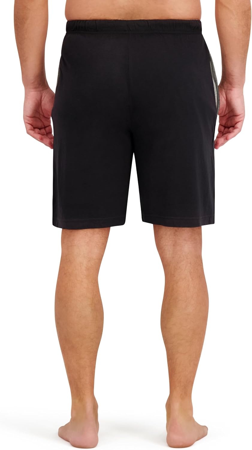 image:imageHanes Mens Woven ShortHeather GreyBlack