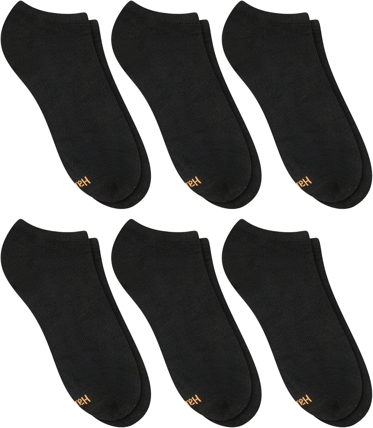 image:imageHanes Womens 6Pair Comfort Fit No Show SocksBlack 6 Pack