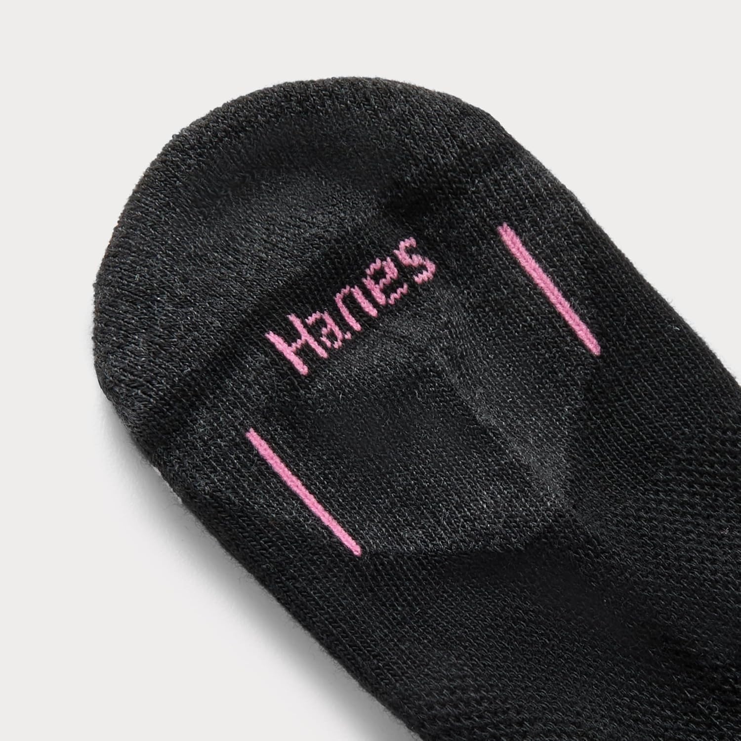 image:imageHanes Womens 6Pair Comfort Fit No Show SocksBlack Multicolored Stripes
