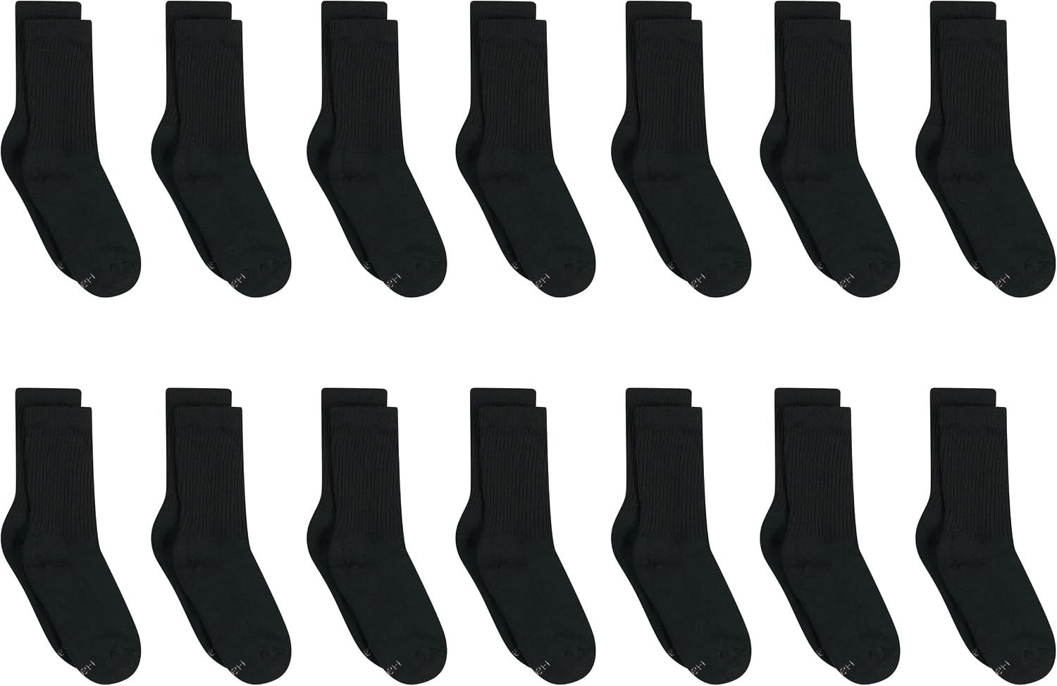 image:imageHanes Womens Crew Ankle and NoShow MoistureWicking Cushioned Athletic Socks 14 PackBlack